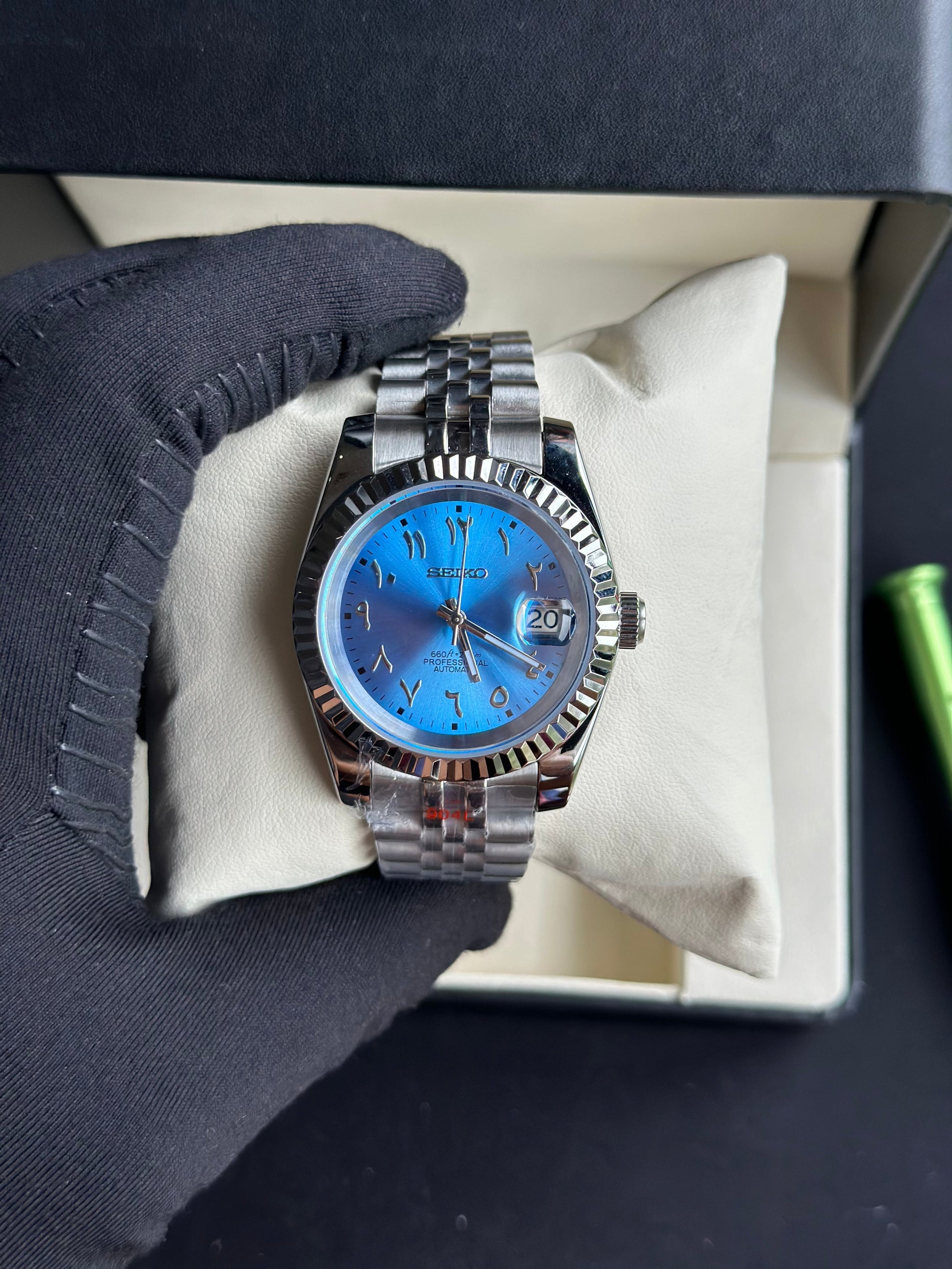 SeikoJust - Baby Blue Arabic Dial